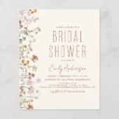 Budget Boho Wildflower Bridal Shower Flyer (Voorkant)