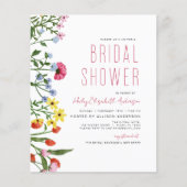 Budget Boho Wildflower Bridal Shower Flyer (Voorkant)