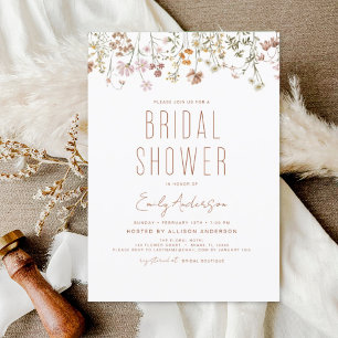 Budget Boho Wildflower Bridal Shower Flyer
