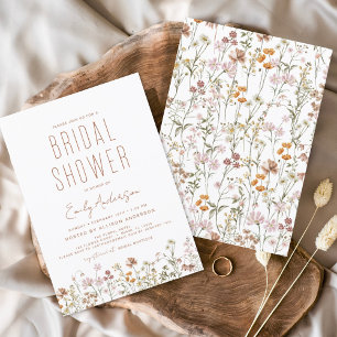 Budget Boho Wildflower Bridal Shower Flyer