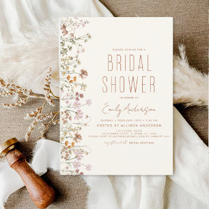 Budget Boho Wildflower Bridal Shower Flyer