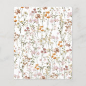 Budget Boho Wildflower Bridal Shower Flyer (Achterkant)