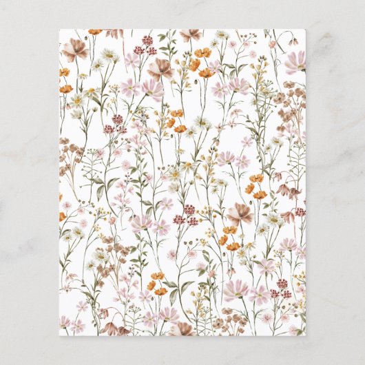 Budget Boho Wildflower Bridal Shower Flyer (Achterkant)