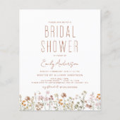 Budget Boho Wildflower Bridal Shower Flyer (Voorkant)