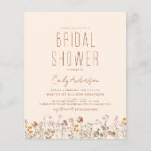 Budget Boho Wildflower Bridal Shower Flyer (Voorkant)