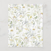 Budget Boho Wildflower Bridal Shower Flyer (Achterkant)