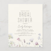 Budget Boho Wildflower Bridal Shower Flyer (Voorkant)