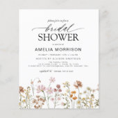 Budget Boho Wildflower Bridal Shower Flyer (Voorkant)