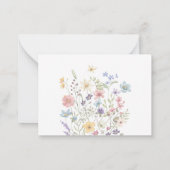 Budget boho wildflower bruiloft RSVP Notitiekaartje (Achterkant)