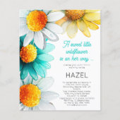 Budget Boho Wildflower Daisies Baby shower (Voorkant)
