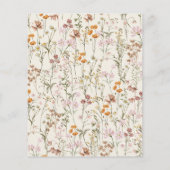 Budget Boho Wildflower Garden Uitnodiging voor een Flyer (Achterkant)