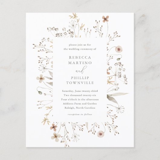 Budget Boho Wildflower Wedding (Voorkant)