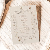 Budget Boho Wildflower Wedding Uitnodiging