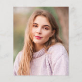 Budget Boho Wildflowers Foto Afstudeerder Uitnodig (Achterkant)