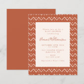 Budget Boho Woestijn Roest Lijnen Baby Shower (Voorkant / Achterkant)