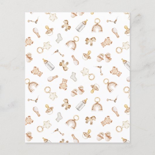 Budget Boho Woodland Dieren Genderonthulling (Achterkant)