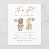 Budget Boho Woodland Dieren Genderonthulling (Voorkant)