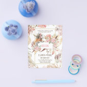 BUDGET Boho Woodland FOX Bloemige Trouw Moderne Flyer (Enkel)