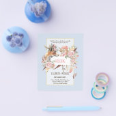 BUDGET Boho Woodland FOX Bloemige Trouw Moderne Flyer (Enkel)