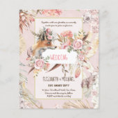 BUDGET Boho Woodland FOX Floral Wedding Modern (Voorkant)