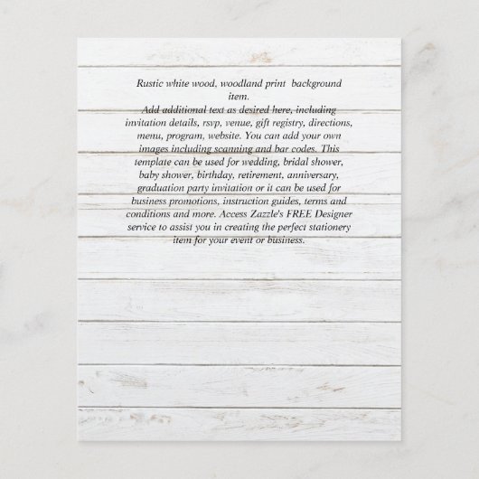 BUDGET Boho Woodland FOX Floral Wedding Modern (Achterkant)