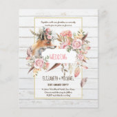 BUDGET Boho Woodland FOX Floral Wedding Modern (Voorkant)