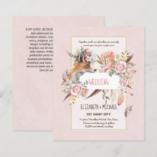 BUDGET Boho Woodland FOX Floral Wedding Modern