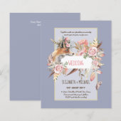 BUDGET Boho Woodland FOX Floral Wedding Modern (Voorkant / Achterkant)
