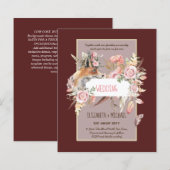 BUDGET Boho Woodland FOX Floral Wedding Modern (Voorkant / Achterkant)