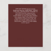 BUDGET Boho Woodland FOX Floral Wedding Modern (Achterkant)