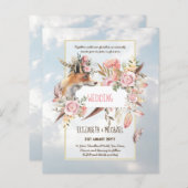 BUDGET Boho Woodland FOX Floral Wedding Modern (Voorkant / Achterkant)