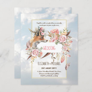 BUDGET Boho Woodland FOX Floral Wedding Modern