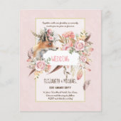 BUDGET Boho Woodland FOX Floral Wedding Modern Flyer (Voorkant)