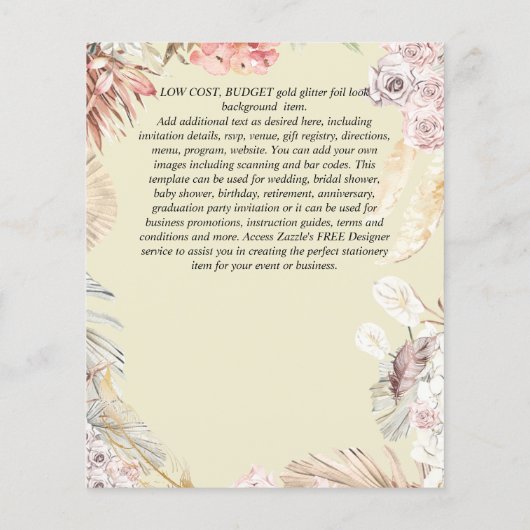 BUDGET Boho Woodland VOS Bloemige Trouw Moderne (Achterkant)