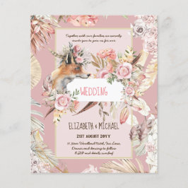 BUDGET Boho Woodland VOS Bloemige Trouw Moderne Flyer