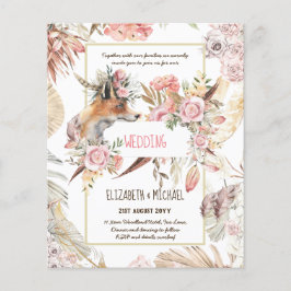BUDGET Boho Woodland VOS Bloemige Trouw Moderne Flyer