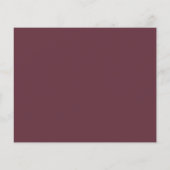 Budget Bold Burgundy Chic Modern Wedding Invite (Achterkant)
