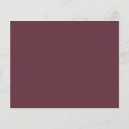Budget Bold Burgundy Chic Modern Wedding Invite (Achterkant)
