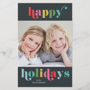 Budget Bold en Bright Photo Happy Holiday Kaart