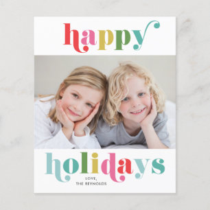 Budget Bold en Bright Photo Happy Holiday Kaart