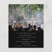 Budget Bold Gold Foil AFSTUDEERDER Foto aankondigi (Achterkant)