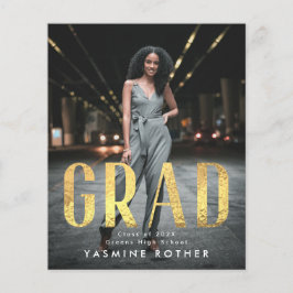 Budget Bold Gold Foil AFSTUDEERDER Foto aankondigi