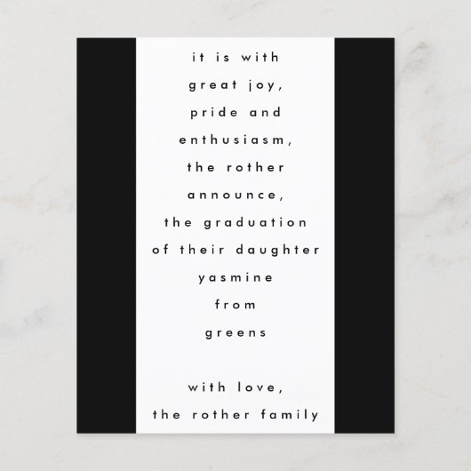 Budget Bold Gold Foil AFSTUDEERDER Foto aankondigi Flyer (Achterkant)