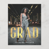 Budget Bold Gold Foil AFSTUDEERDER Foto koninklijk Flyer (Voorkant)