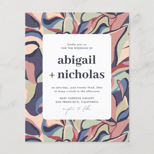 Budget Bold Kleurrijke Abstracte Bloemen Retro Bru (Voorkant)