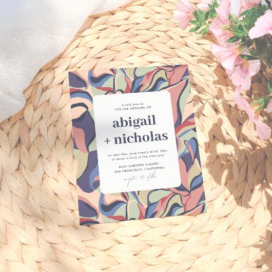 Budget Bold Kleurrijke Abstracte Bloemen Retro Bru