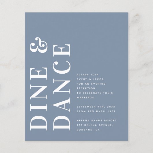 Budget Bold Modern Wedding Reception (Voorkant)