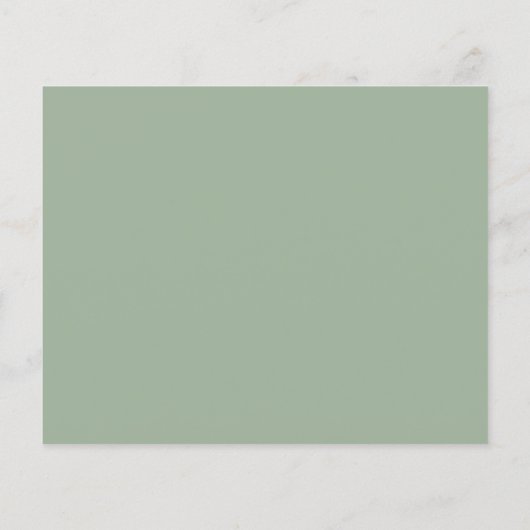 Budget Bold Sage Green Chic Modern Wedding Invite (Achterkant)