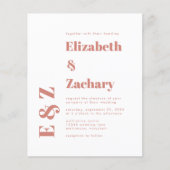 Budget Bold Terracotta Typography Wedding Invite (Voorkant)