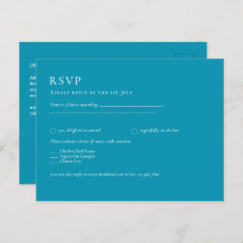 BUDGET Bondi Blue Monochrome Bruiloft Briefkaart